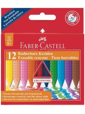 Voskové farbičky FABER-CASTELL Grip, 12 ks