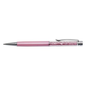 Pero ART Crystella®, s kryštálmi SWAROVSKI®, ružové, guľôčkové