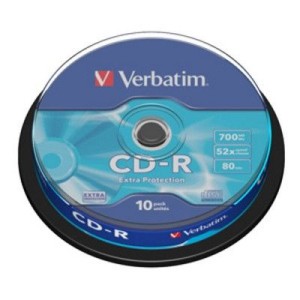 CD-R VERBATIM extra protection, CakeBox 10ks