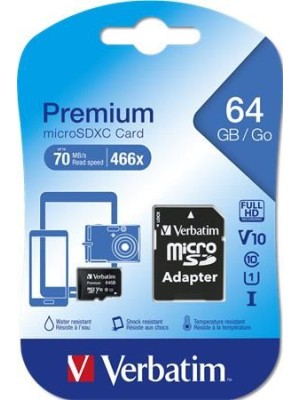 Pamäťová karta VERBATIM Premium, micro SDXC, 128 GB