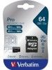 Pamäťová karta VERBATIM Pro, micro SDXC, 64 GB