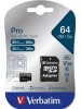Pamäťová karta VERBATIM Pro, micro SDXC, 64 GB Pamäťová karta VERBATIM Pro, micro SDXC, 64 GB