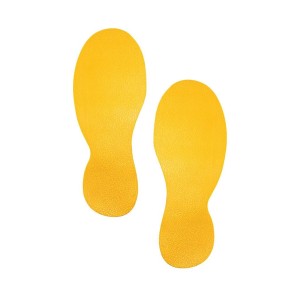 Značenie podláh DURABLE v tvare "stopy" žlté 10ks - 5 párov