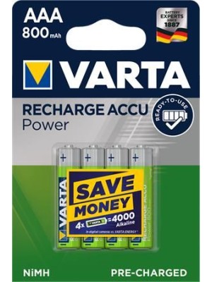 Batéria VARTA Ready2Use AAA mikrotužková nabíjateľná - 4 ks