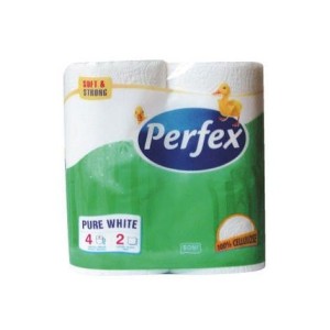 Toaletný papier PERFEX Soft&Strong, dvojvrstvový, 4 ks
