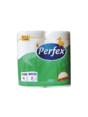 Toaletný papier PERFEX Soft&Strong, dvojvrstvový, 4 ks