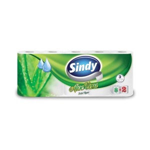 Toaletný papier SINDY, 3 vrstvový, aloe vera