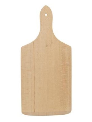 Doska na krájanie drevená, 30 x 14 cm, s rúčkou