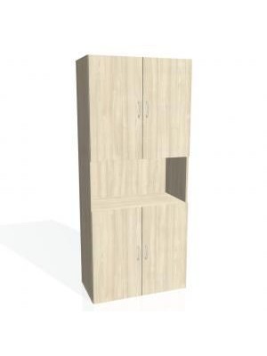 Skriňa DRIVE kombi 1 predel otvorený 4 zatvorené 80x185x42cm agát