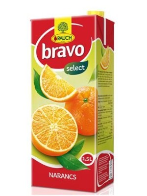 Ovocná šťava RAUCH Bravo pomaranč, 1,5 l