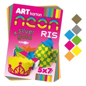 Farebný papier NEON A4 250g (35 ks) mix 7x5 ks