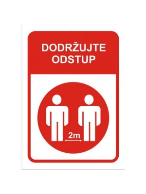 Nálepka Dodržujte odstup 10x15cm