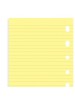 Listy do organizéra Filofax A7 žlté linajkové 20ks