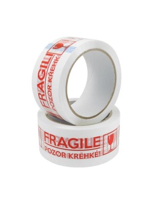 Lepiaca páska 48 mm x 66 m s potlačou - Fragile/Krehké!