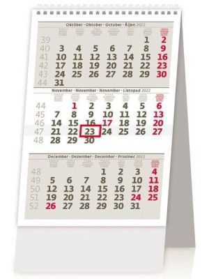 Kalendár stolový MINI trojmesačný 2022