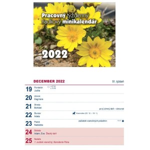 Kalendár stolový PRACOVNÝ mini 2022
