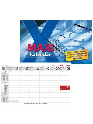 Kalendár stolový pracovný MAXI 2022