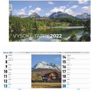 Kalendár stolový VYSOKÉ TATRY 2022