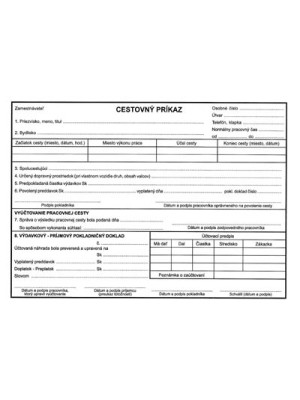 Cestovný príkaz A5