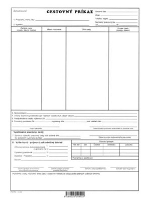 Cestovný príkaz A4