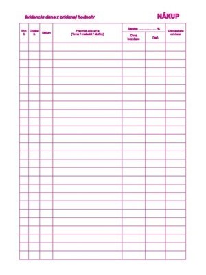 Evidencia DPH - nákup