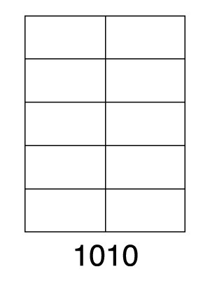 Etikety SOREX,  biele, 105x57