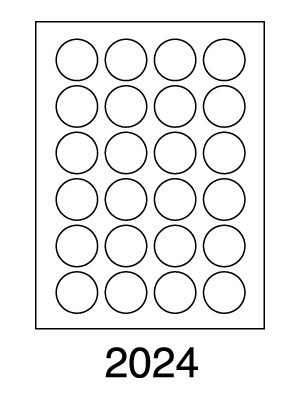 Etikety SOREX, biele, okrúhle, priemer 40mm