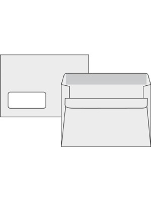 Obálky C5, s okienkom vľavo dole, samolepiace, 1000 ks