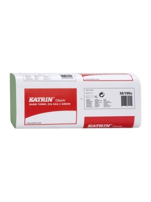 Utierky papierové skladané ZZ KATRIN 65982 zelené