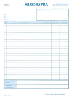 Kniha objednávok A4 obyčajná