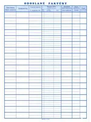 Kniha odoslaných faktúr s DPH