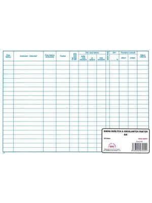 Kniha došlých/odoslaných faktúr 30-listová