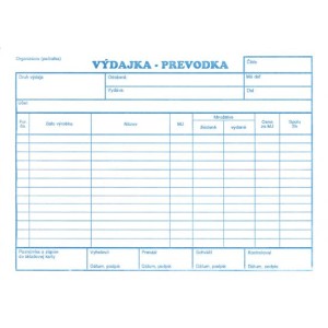 Výdajka - prevodka, samoprepisovacia, A5