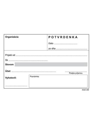 Potvrdenka samoprepisovacia