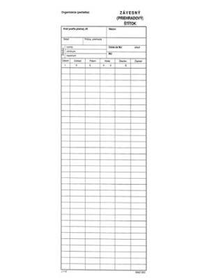 Skladová karta - závesný štítok veľký