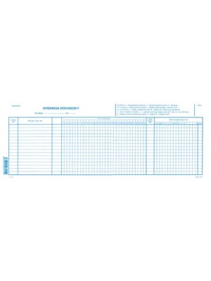 Evidencia dochádzky malá, 42 x 15 cm