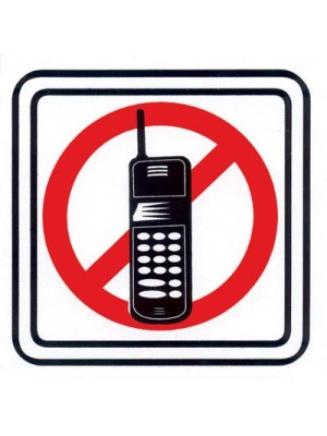 Piktogram Zákaz používania mobilných telefónov