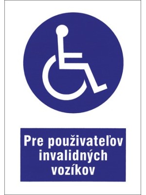 Piktogram "Cesta vyhradená pre používateľov invalidných vozíkov"