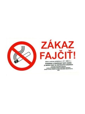 Nálepka "Zákaz fajčiť"