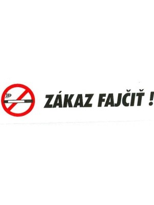 Nálepka "Zákaz fajčiť"