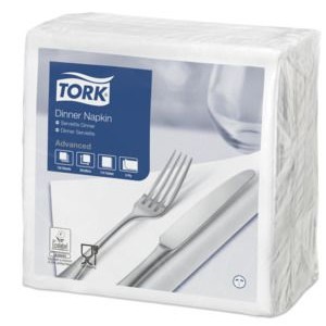 Servítky,  TORK "Advanced", biele, 1/4 ohyb, 39x39 cm