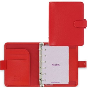 Organizér FILOFAX Saffiano Pocket A7 červený