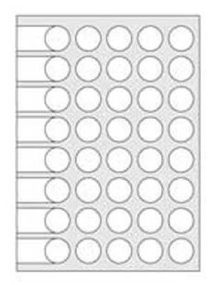 Etikety kruhové 24mm Agipa A5 biele