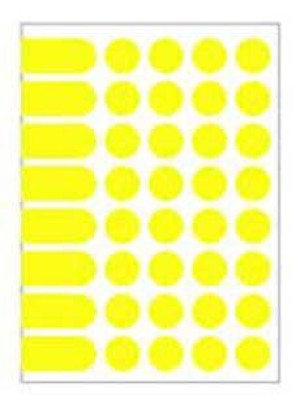 Etikety kruhové 24mm Agipa A5 žlté