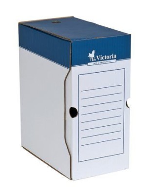 Archívny box, A4, 150 mm, kartón, VICTORIA, biely