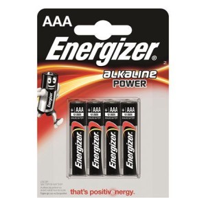 Batérie, AAA mikrotužkové, 4 ks, ENERGIZER "Alkaline Power"