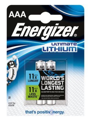 Mikrotužkové lítiové batérie AAA ENERGIZER "Ultimate Lithium", 2 ks