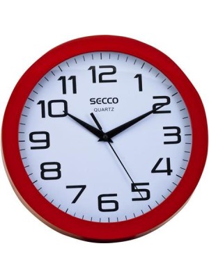 Nástenné hodiny, 25 cm, farebný rám, SECCO "Sweep second"