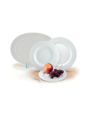 Hlboký tanier, porcelán, 22cm priemer, ROTBERG, "Basic", biely