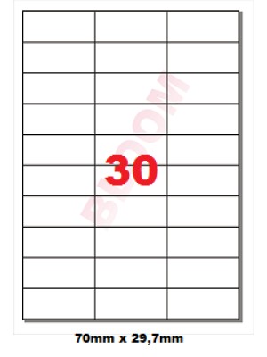 Etikety SOREX, biele, 70x29.7